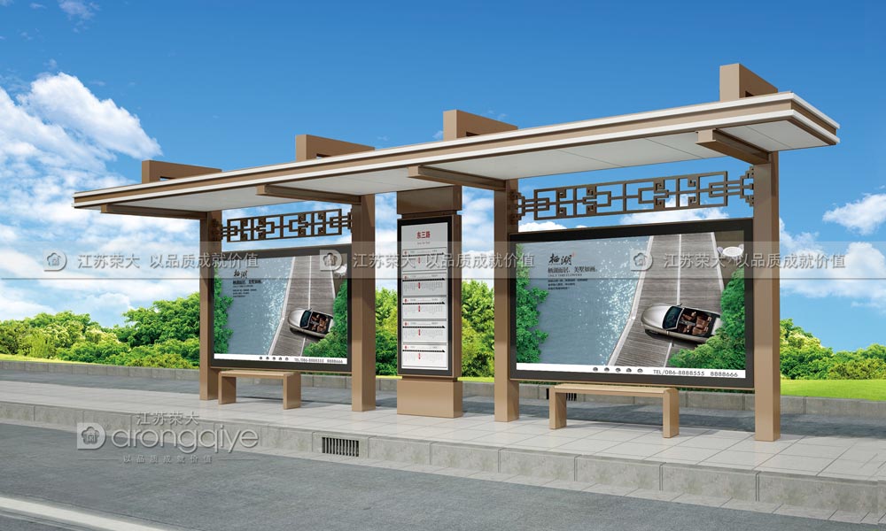 仿古候車亭燈箱 仿古候車亭燈箱